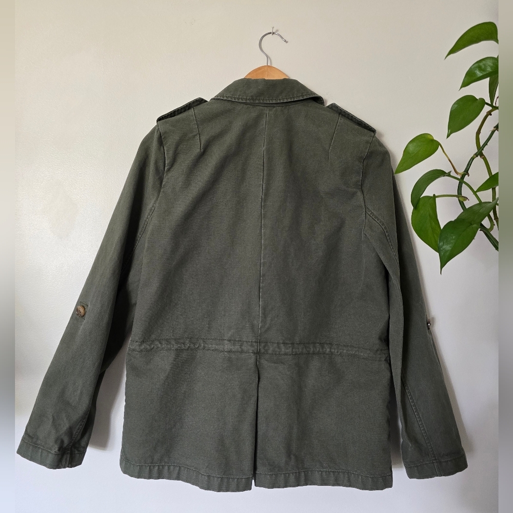 Joie Womens Medium Light Army Green Utility Embroidered Jacket - Picture 2 of 9
